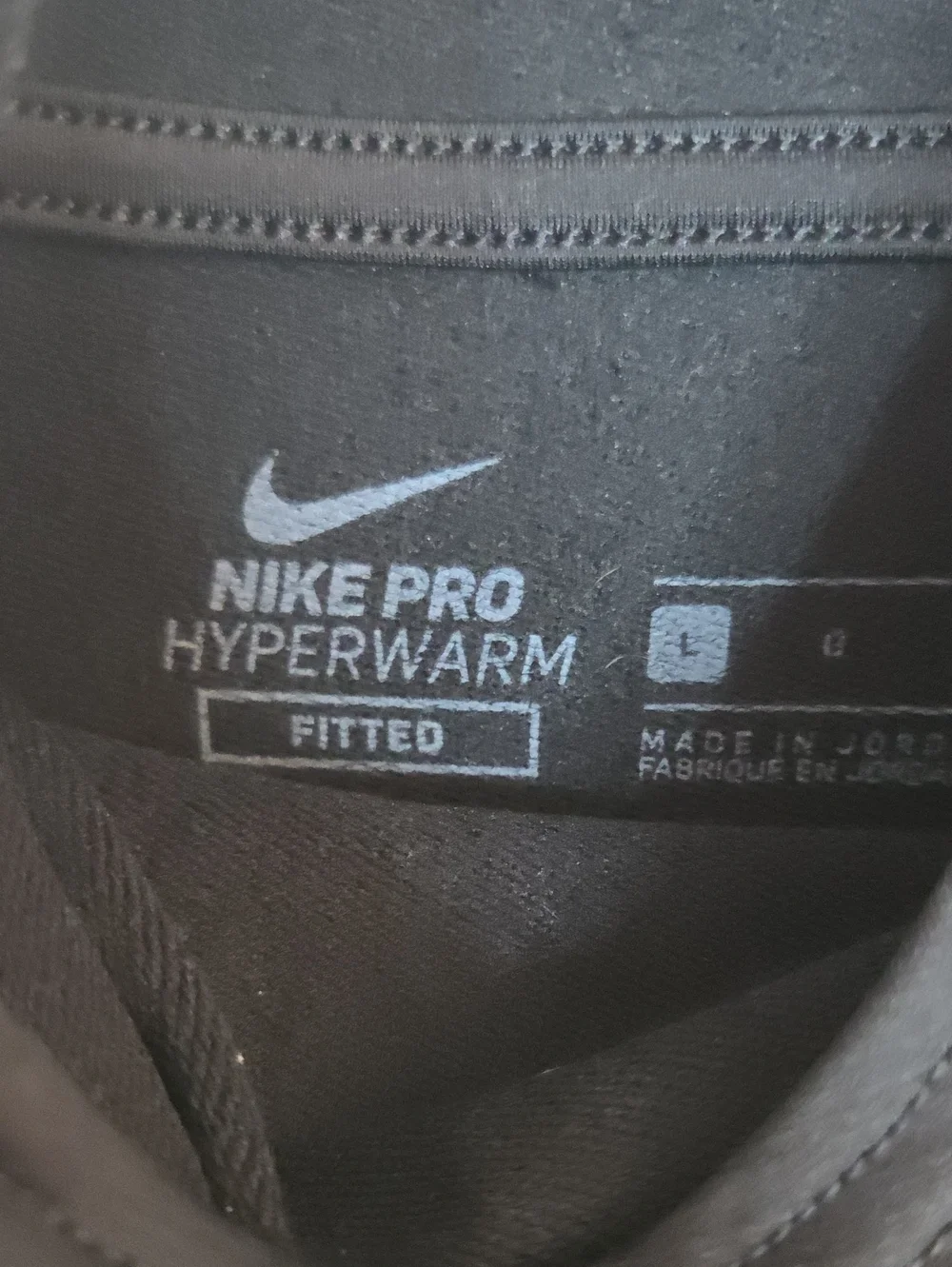 Boys Nike Pro Hyperwarm Dri Fit Fitted Hoodie Black Neon Yellow Thumbholes Large